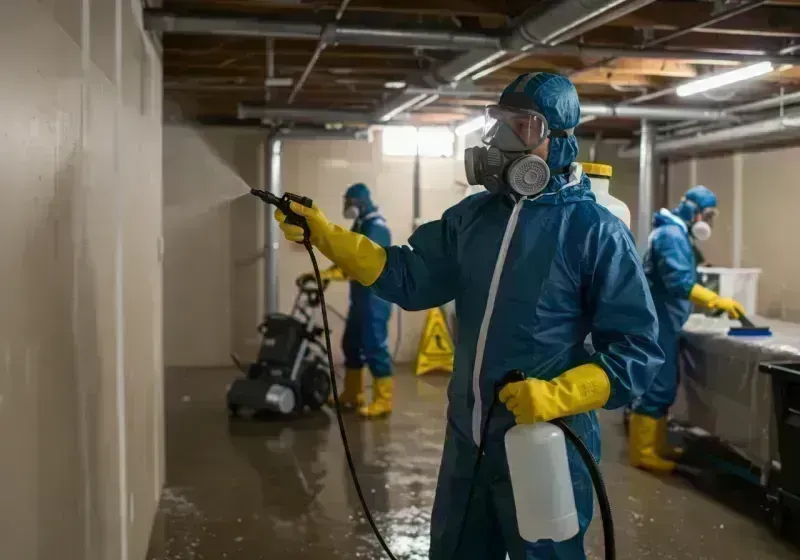 Basement Sanitization and Antimicrobial Treatment process in Springfield, KY